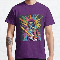 Psychedelic Jimmy Hendrix and his Guitar Classic T-Shirt