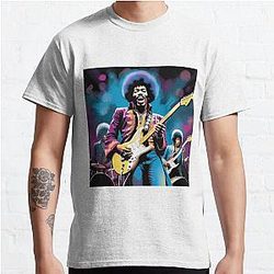 Funky Jam: Purple Hues and Hendrix Classic T-Shirt