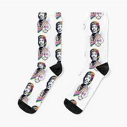 Hendrix in Sketch Socks