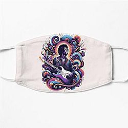 Psychedelic Strings - Hendrix Inspired Abstract Flat Mask