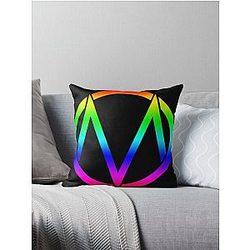 The Maine - Band  Logo Rainbow Throw Pillow
