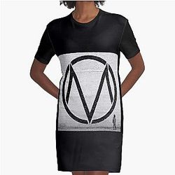 The Maine black white Graphic T-Shirt Dress