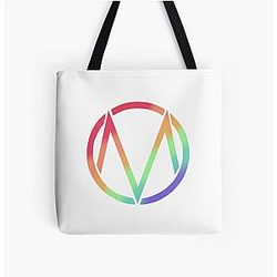 The Maine Logo Rainbow All Over Print Tote Bag
