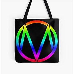 The Maine - Band  Logo Rainbow All Over Print Tote Bag