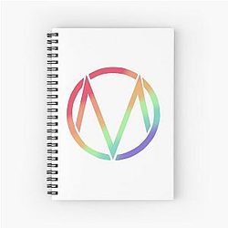 The Maine Logo Rainbow Spiral Notebook