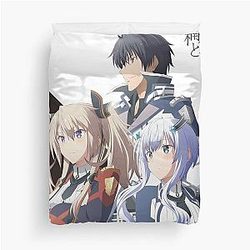The Misfit of Demon King Academy with Black background Duvet Cover