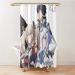 The Misfit of Demon King Academy with a Black and White Background Shower Curtain