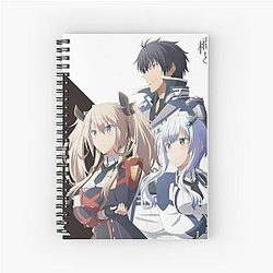 The Misfit of Demon King Academy with Black background Spiral Notebook