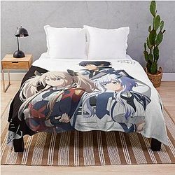 The Misfit of Demon King Academy with Black background Throw Blanket