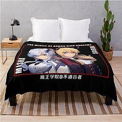 Misha And Sasha The Misfit of Demon King Academy Throw Blanket