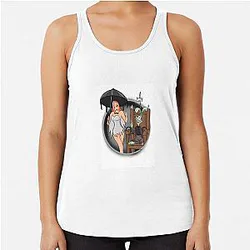 Jessica and Roger Rabbit as the Munsters Racerback Tank Top