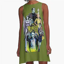 The Munsters Family Portrait A-Line Dress