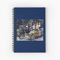 The Munsters Family with the Munster Koach Dragula Spiral Notebook