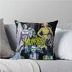 The Munsters Family Portrait Throw Pillow