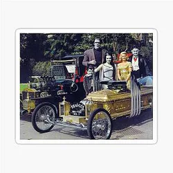 The Munsters Family with Munster Koach Dragula Sticker