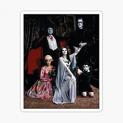 The Munsters Family Portrait Sticker Becomes