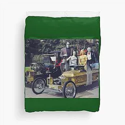 The Munsters Family with Munster Koach and Dragula Duvet Cover