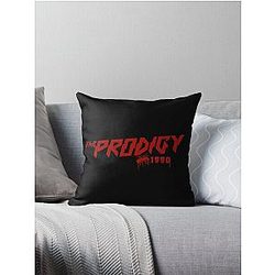 Theprodigy - techno edition red Throw Pillow