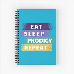 Eat Sleep Prodigy Repeat prodigy math game Spiral Notebook
