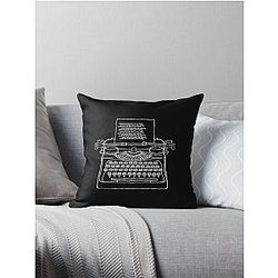 Typewriter The Shining Sketch Throw Pillow