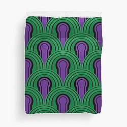 Overlook Hotel Carpet from The Shining: PurpleGreen Duvet Cover
