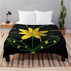 The Shining Flower Throw Blanket