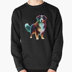 The majestic dog : the shining companion in the dark Pullover Sweatshirt