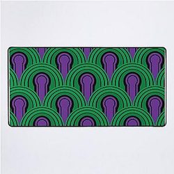 Overlook Hotel Carpet from The Shining: PurpleGreen Desk Mat
