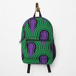 Overlook Hotel Carpet from The Shining: PurpleGreen Backpack