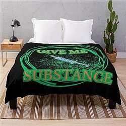 The substance on t-shirt Throw Blanket