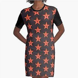 The Substance - Elisabeth Sparkle Star Graphic T-Shirt Dress