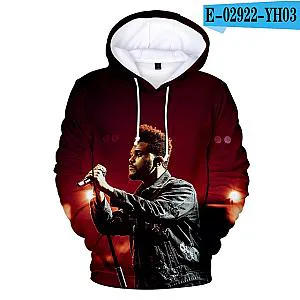 Fashion The Weeknd 3D Print Hip Hop Pullover Hoodie