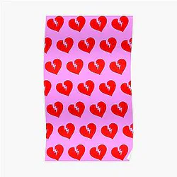 The Weeknd Posters - Red Heartless Pattern Poster RB3006