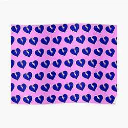 The Weeknd Posters - Blue Heartless Pattern Poster RB3006