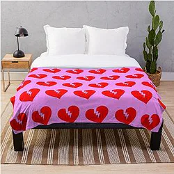 The Weeknd Bedding Sets - Red Heartless Pattern Throw Blanket RB3006
