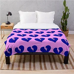The Weeknd Bedding Sets - Blue Heartless Pattern Throw Blanket RB3006