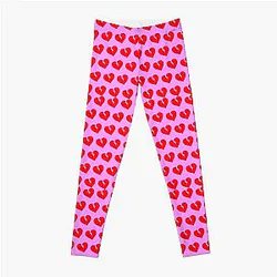 The Weeknd Leggings - Red Heartless Pattern Leggings RB3006