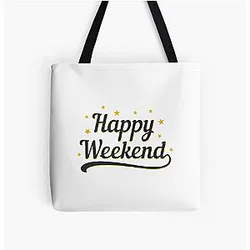 The Weeknd Bags - Happy Weekend All Over Print Tote Bag RB3006