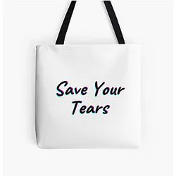 The Weeknd Bags - Save Your Tears All Over Print Tote Bag RB3006