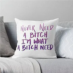 The Weeknd Pillows - Never Need a B-tch Throw Pillow RB3006