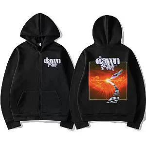 The Weeknd Dawn Fm Graphic Print Zip Hoodies