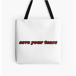 The Weeknd Bags - Save your tears The Weeknd All Over Print Tote Bag RB3006