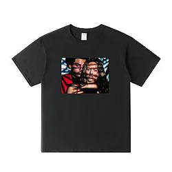 The Weeknd and Rosalia Blinding Lights Graphic T-Shirts