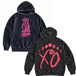 XO After Hours Red Skull Moon DTNK2710 Washed The Weeknd Hoodies