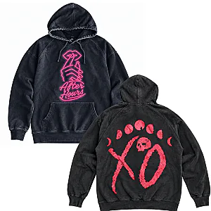 XO After Hours Red Skull Moon DTNK2710 Washed The Weeknd Hoodies