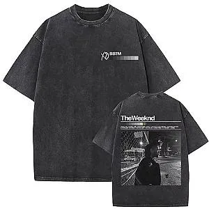 XO Flame Graphic DTNK291 Washed The Weeknd T-Shirts