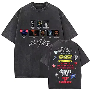 Hurry Up Tomorrow Album DTNK2910 Washed The Weeknd T-Shirts