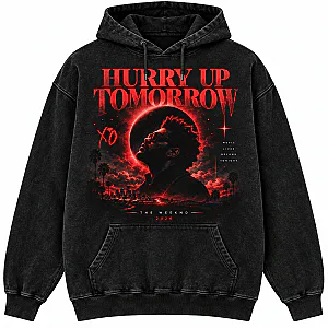 Hurry Up Tomorrow Red Light DTNK3010 Washed The Weeknd Hoodies