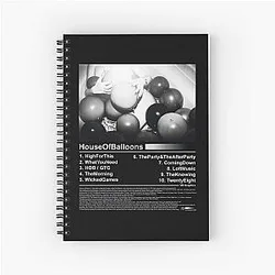 The Weekend Notebooks - List of Song Spiral Notebook