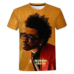 The Weeknd T-shirt - 3D Printed Unisex Fashion Casual Short Sleeve Hip Hop T-shirt